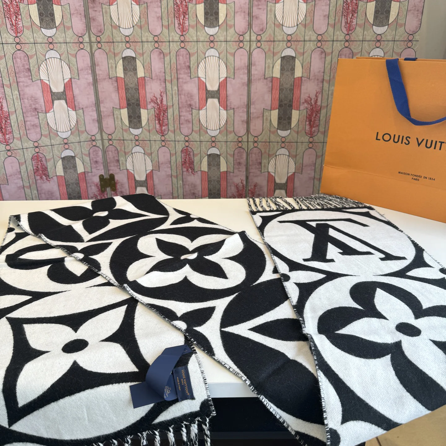 LV Scarves Black-White A2510070788 - Image 14