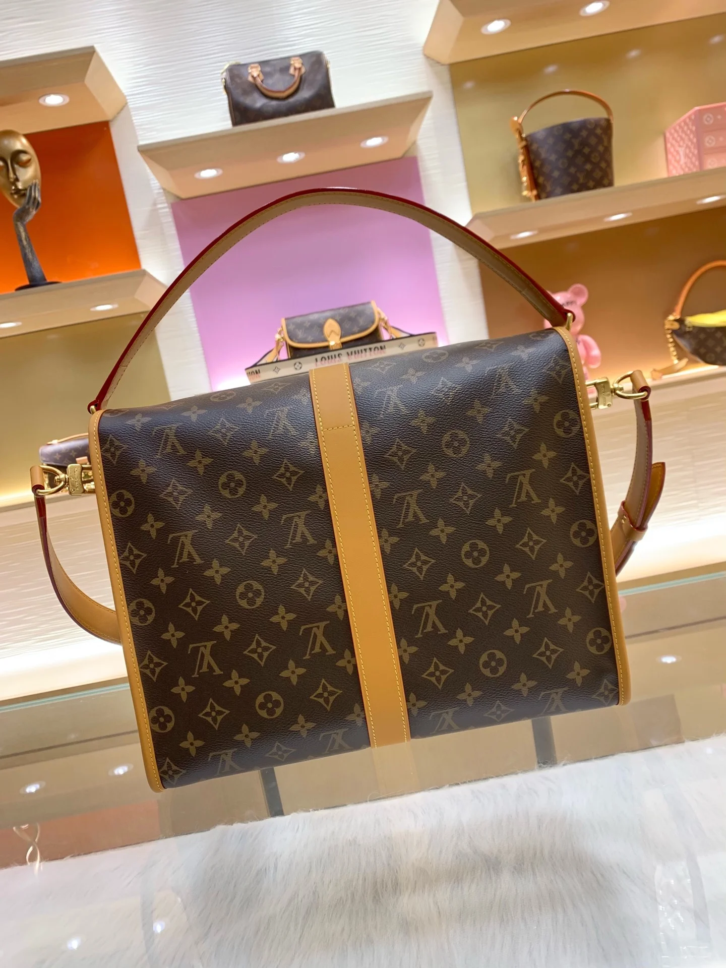 LV Shoulder Bags Brown-Tan 34.5X26X13CM F2010063153 - Image 6