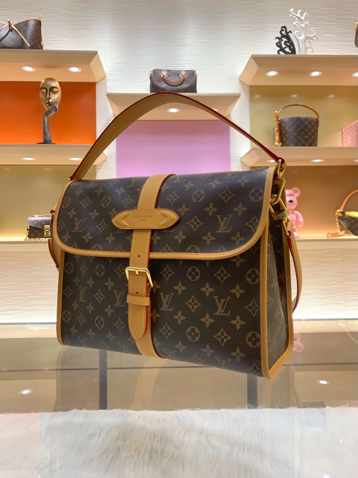 LV Shoulder Bags Brown-Tan 34.5X26X13CM F2010063153 - Image 7