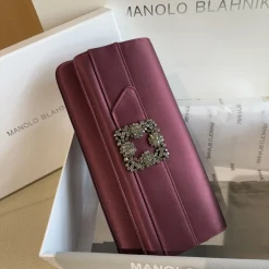 Alternative view of MANOLO BLAHNIK Clutches Bags Purple-Silver 12X24X3CM H2010066723