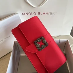 Alternative view of MANOLO BLAHNIK Clutches Bags Red-Black 12X24X6CM H2010066730