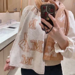 MAX MARA Scarves Cashmere Cream-Orange One Size A5510071977