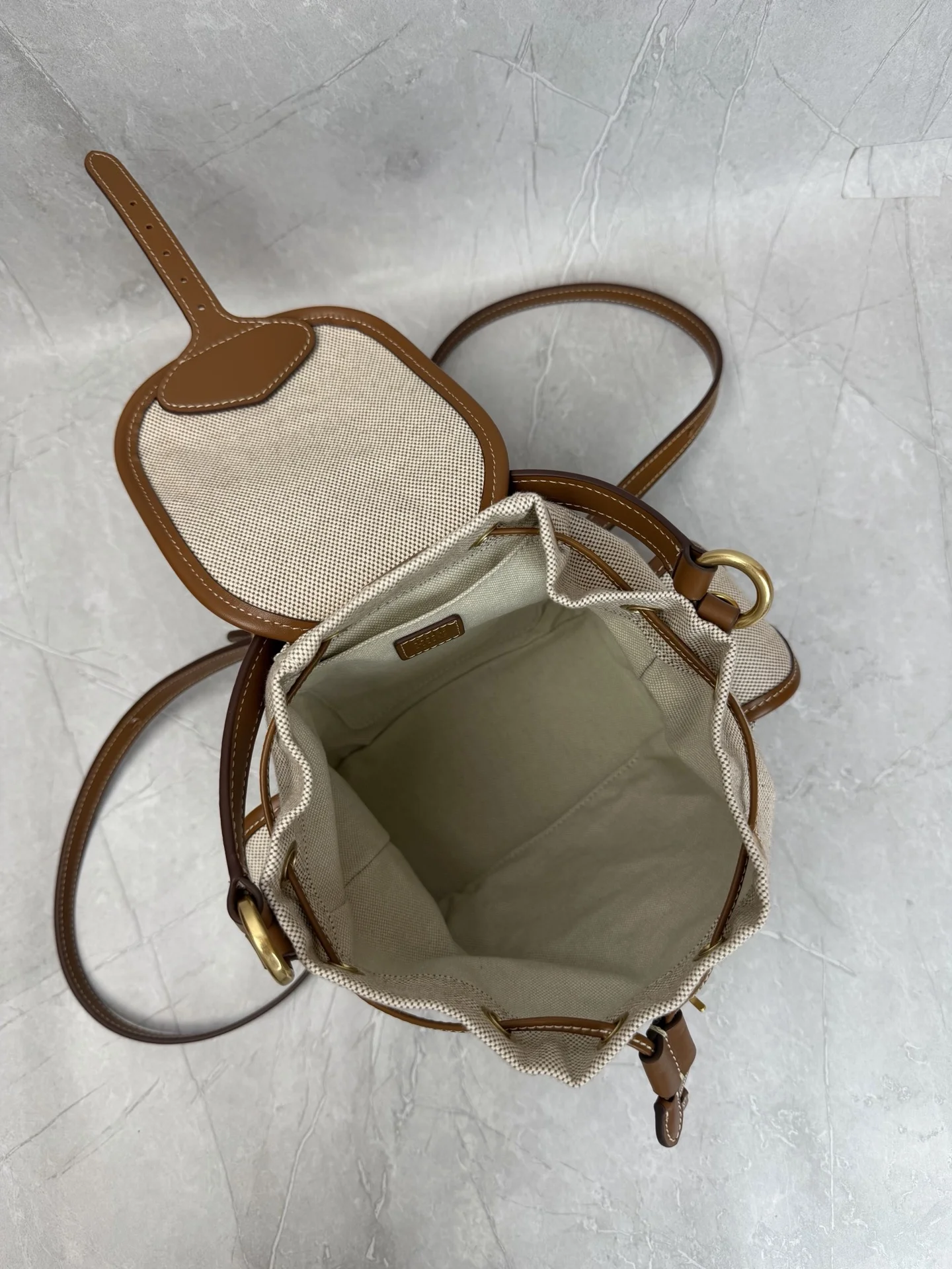 MIU MIU Backpacks Bags Beige-Brown 22X18X11.5CM G3010063185 - Image 8