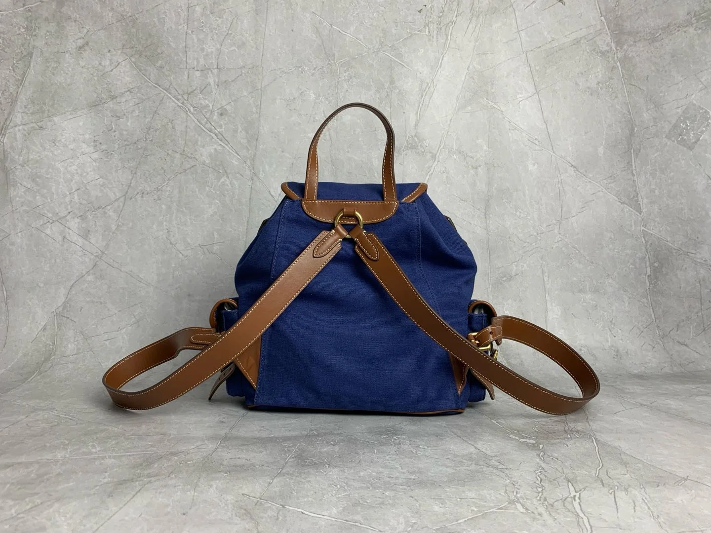 MIU MIU Backpacks Bags Blue-Brown 29.5X25X12.5CM G6010063260 - Image 2