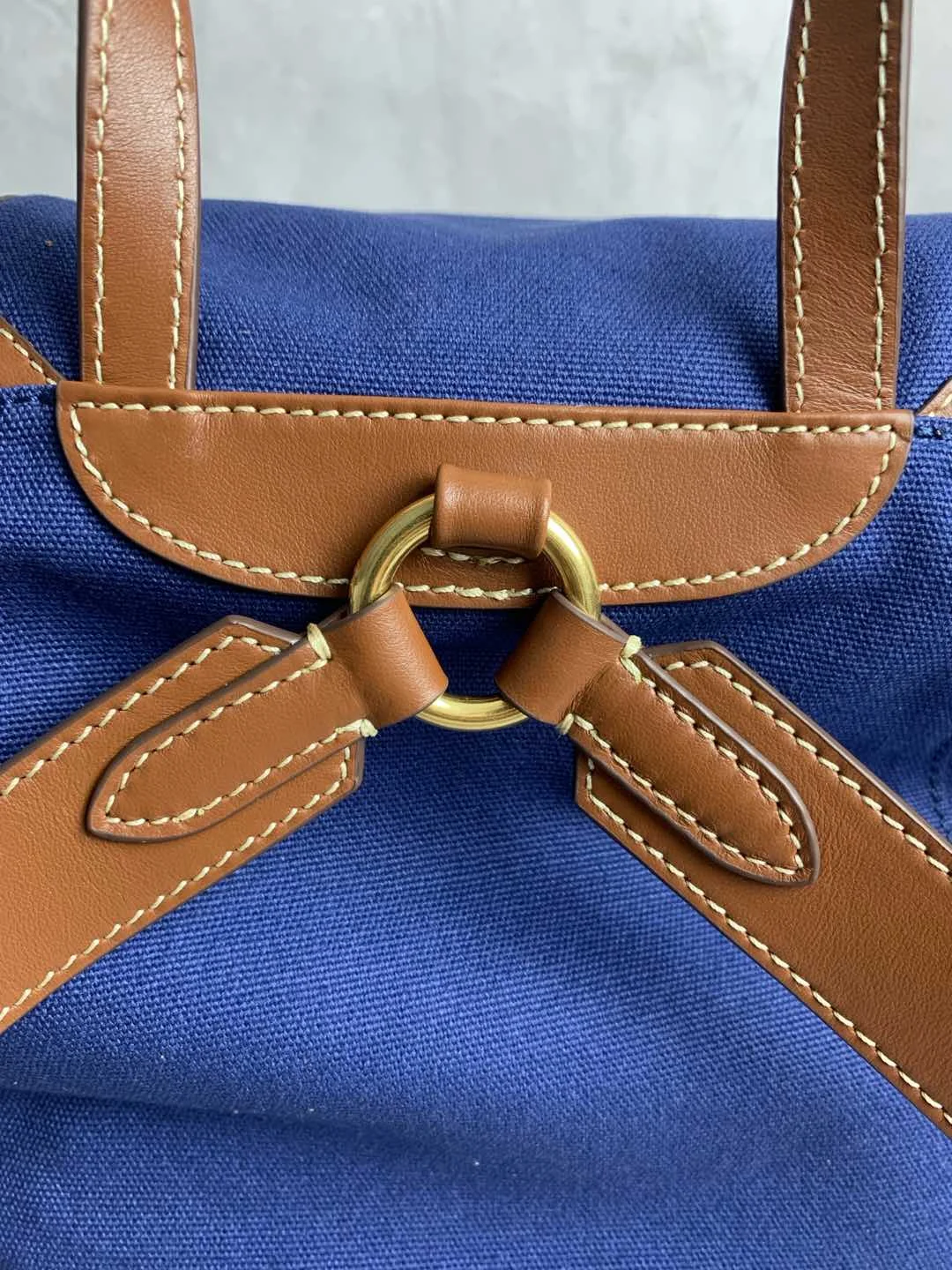 MIU MIU Backpacks Bags Blue-Brown 29.5X25X12.5CM G6010063260 - Image 7
