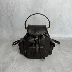MIU MIU Backpacks Bags Brown-Gold 22X18X11.5CM H5010063108