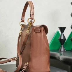Alternative view of MIU MIU Backpacks Bags Brown-Gold 28X26X13CM H8010061019