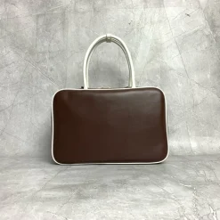 Alternative view of MIU MIU Backpacks Bags Calfskin Leather Brown-White 34X23X11CM G8010062846