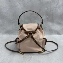 Alternative view of MIU MIU Backpacks Bags Canvas & Leather Pink-Brown 22X18X11.5CM G3010063193