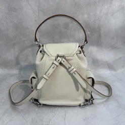 Alternative view of MIU MIU Backpacks Bags Perforated Leather Cream-Brown 18X22X11.5CM I5010062710