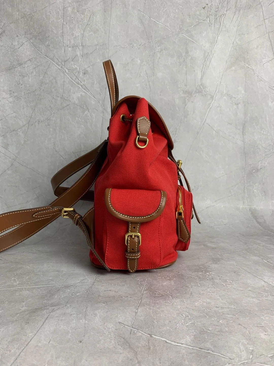 MIU MIU Backpacks Bags Red-Brown 29.5X25X12.5CM G6010063268 - Image 5