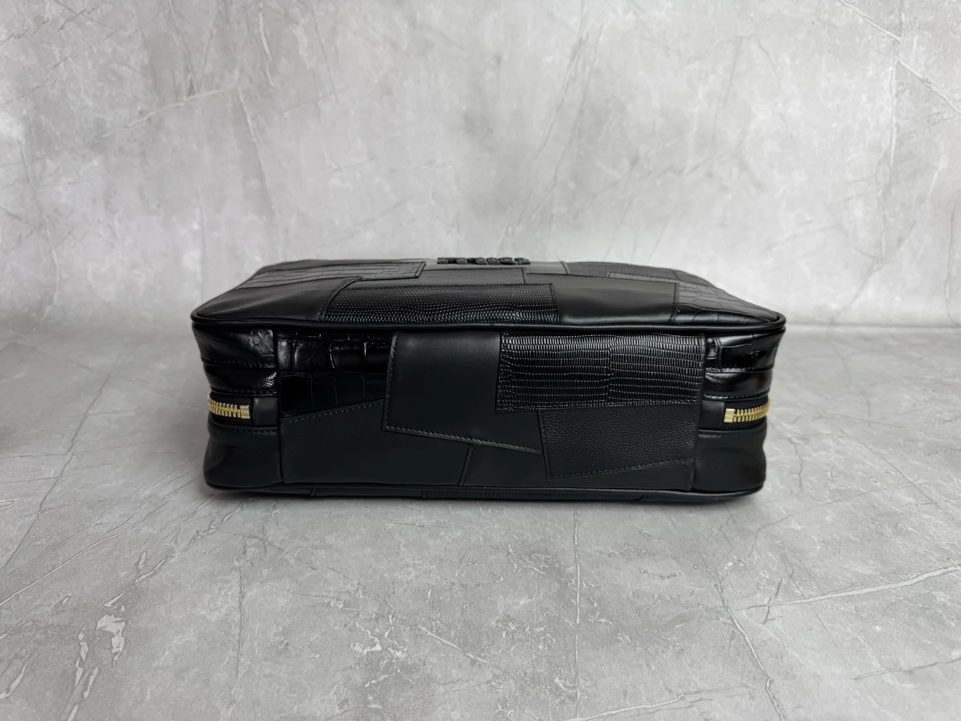 MIU MIU Briefcases Bags Mixed Leather Black-Gold 34X23X12CM I5010062996 - Image 6