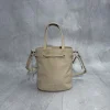 MIU MIU Bucket Bags Waxed Calfskin Beige 15X18X8CM E0010060142