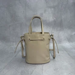 Alternative view of MIU MIU Bucket Bags Waxed Calfskin Beige 15X18X8CM E0010060142