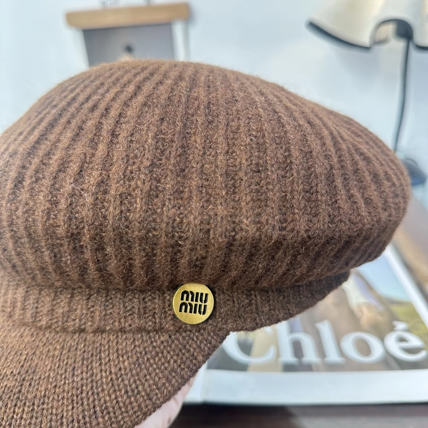 MIU MIU Caps Brown-Gold E210071338 - Image 7