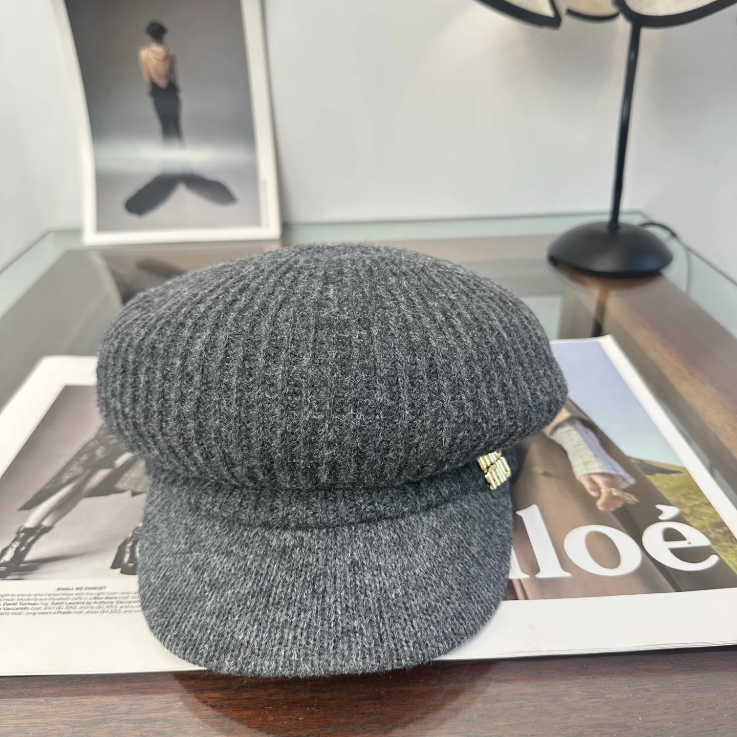 MIU MIU Caps Gray-Gold E210071340 - Image 4