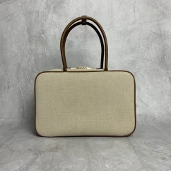 Alternative view of MIU MIU Casual Bags Canvas Calf Leather Beige-Brown 34X23X12CM F8010062825