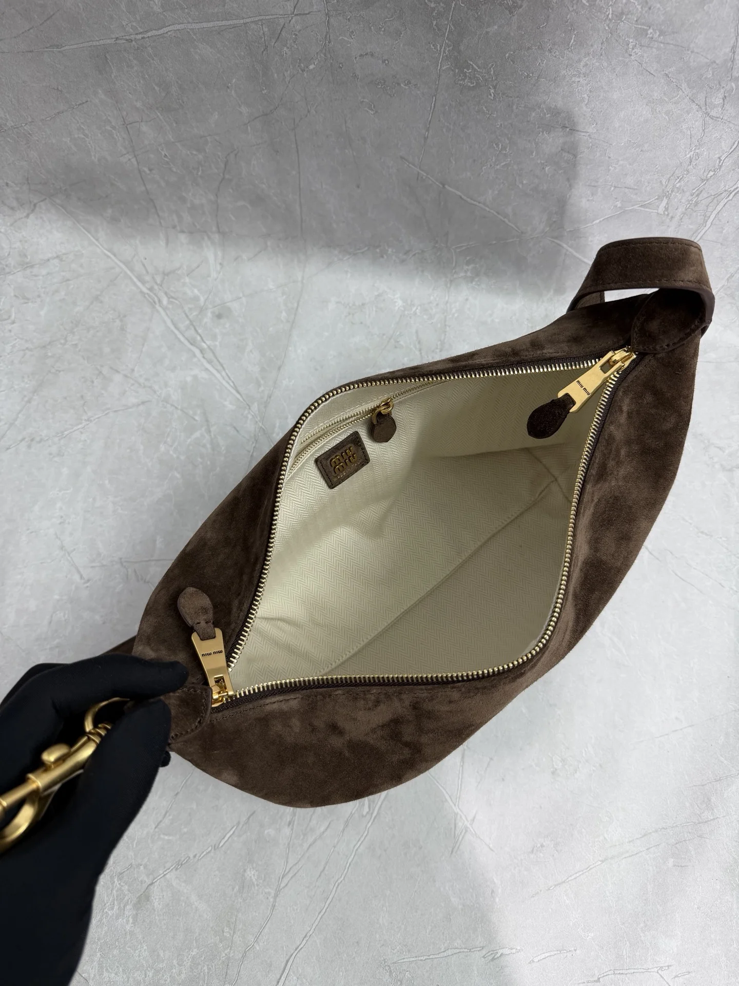 MIU MIU Shoulder Bags Brown-Gold 28X21.5X13CM G2010061564 - Image 8