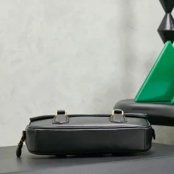 Alternative view of MIU MIU Shoulder Bags Cotton Satin Black-Gold 24X11.5X5CM G3010060935