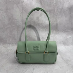 MIU MIU Shoulder Bags Green-Gold 24X11.5X5CM G3010060170