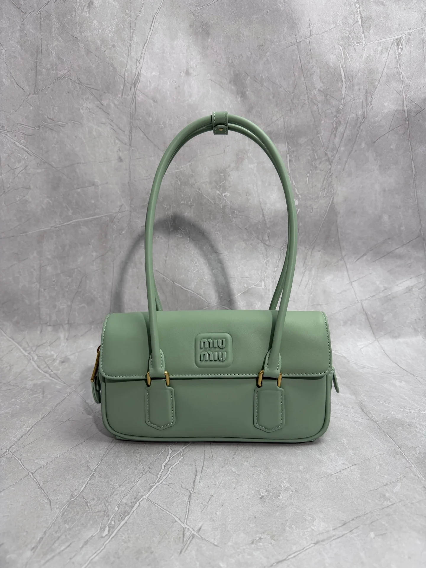 MIU MIU Shoulder Bags Green-Gold 24X11.5X5CM G3010060170