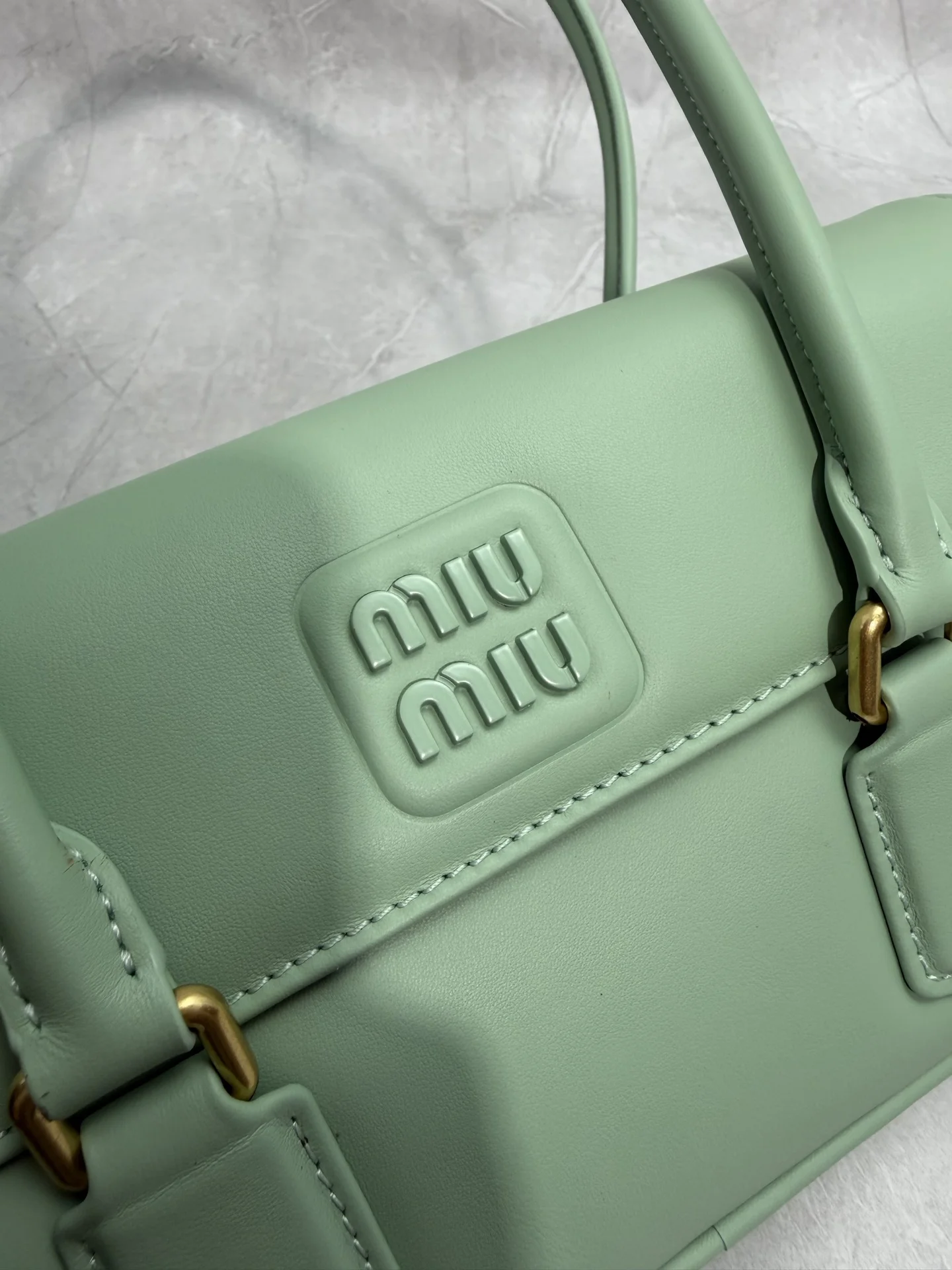 MIU MIU Shoulder Bags Green-Gold 24X11.5X5CM G3010060170 - Image 5