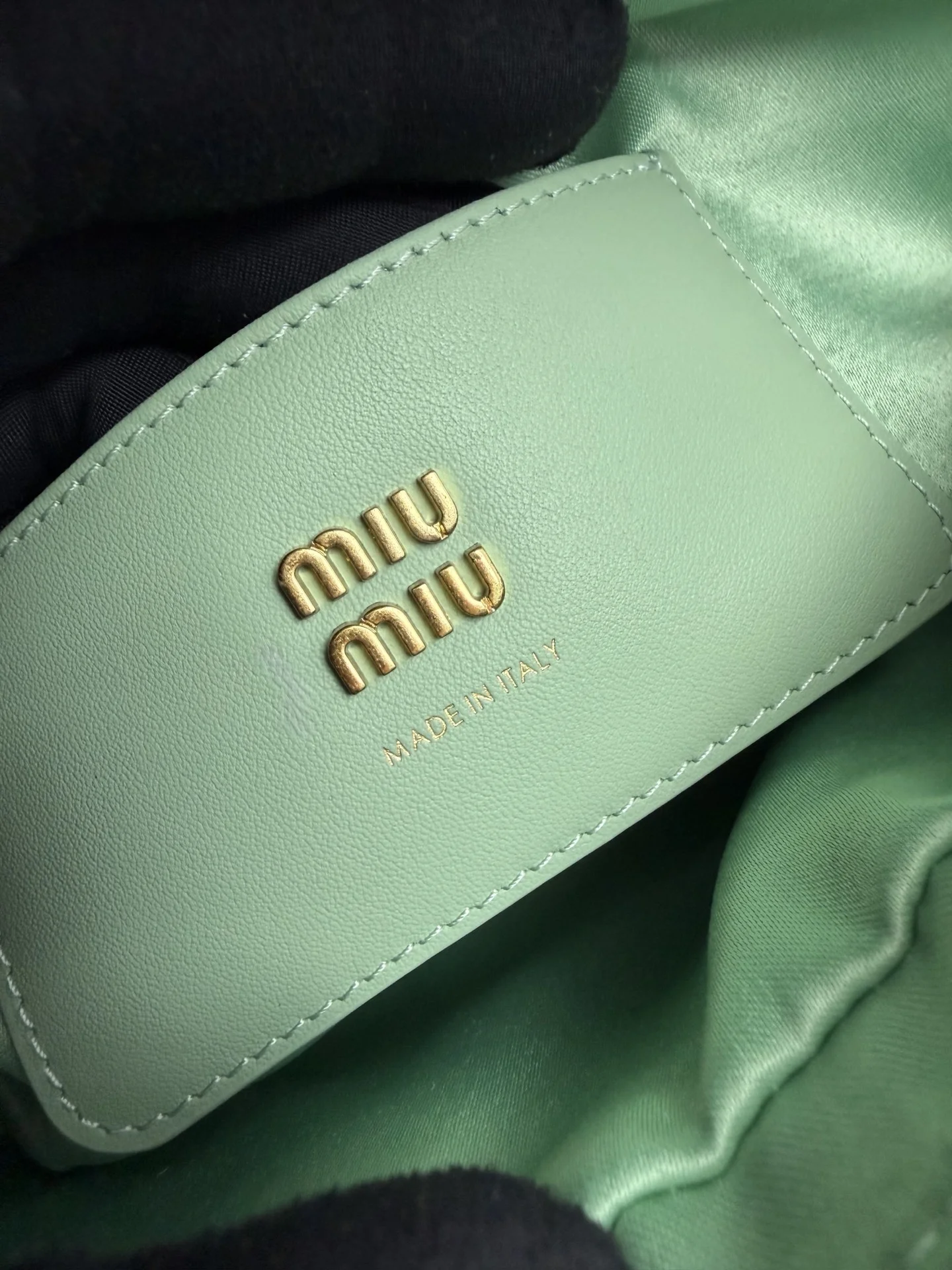 MIU MIU Shoulder Bags Green-Gold 24X11.5X5CM G3010060170 - Image 9