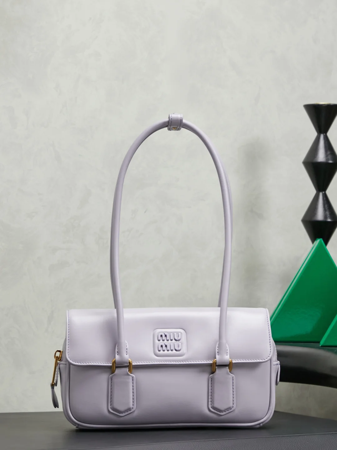 MIU MIU Shoulder Bags Lavender-Gold 24X11.5X5CM G3010060915