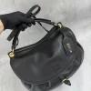 MIU MIU Shoulder Bags Leather Black-Gold 39.5X33X15CM A15010060667