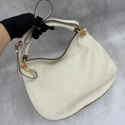 Alternative view of MIU MIU Shoulder Bags Leather Cream-Gold 39.5X33X15CM A15010060644