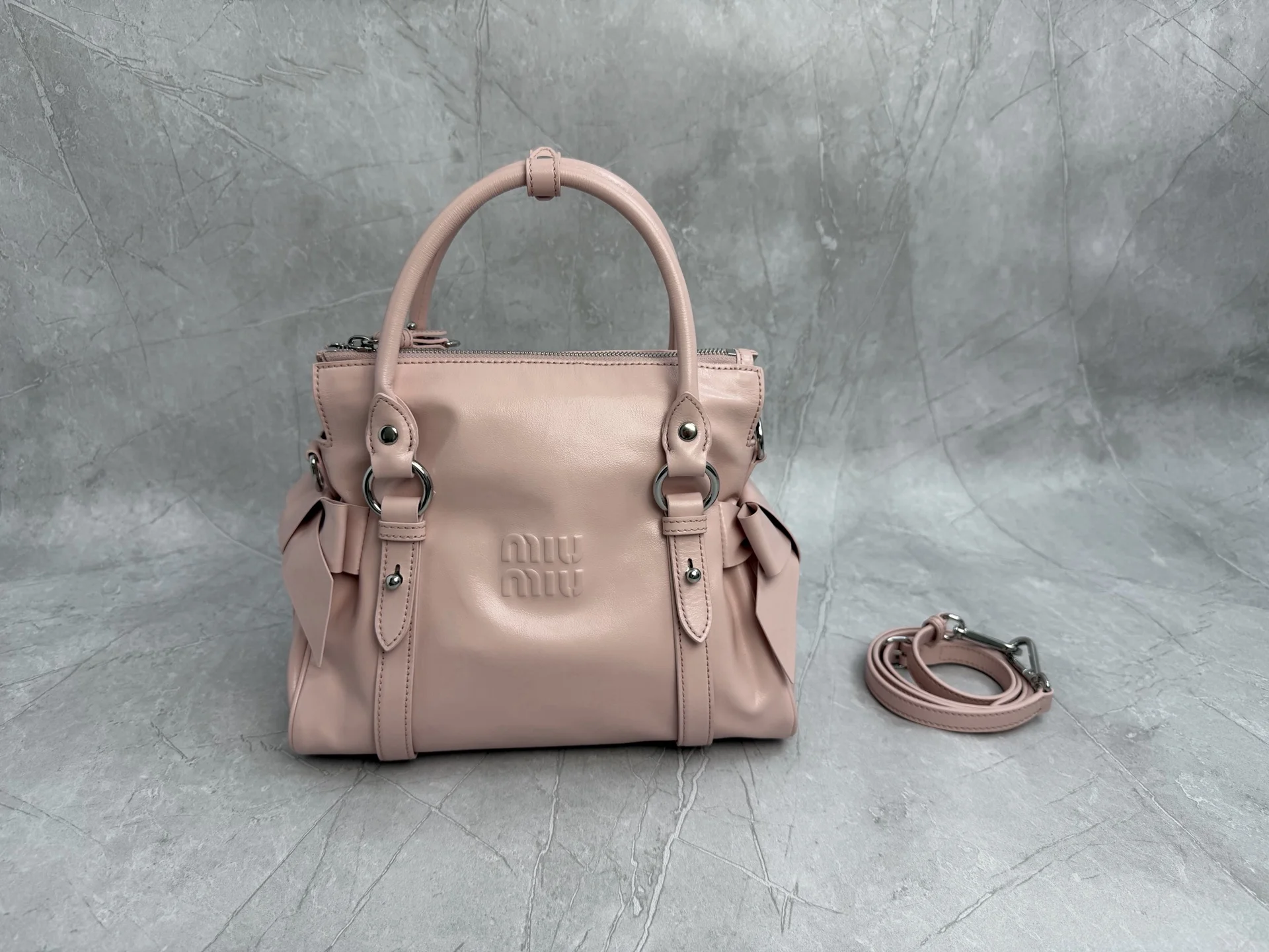 MIU MIU Shoulder Bags Pink-Silver 28X15X22CM H3010062256 - Image 3