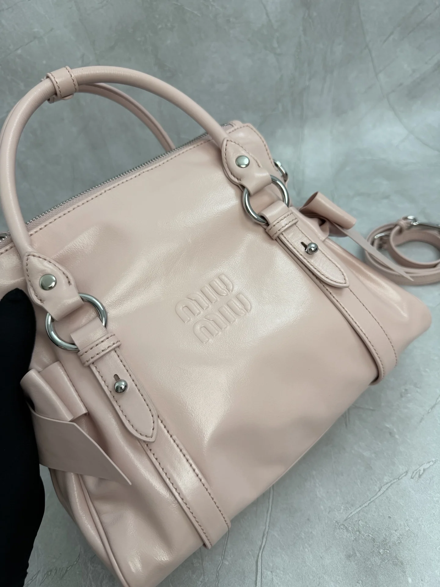 MIU MIU Shoulder Bags Pink-Silver 28X15X22CM H3010062256 - Image 5