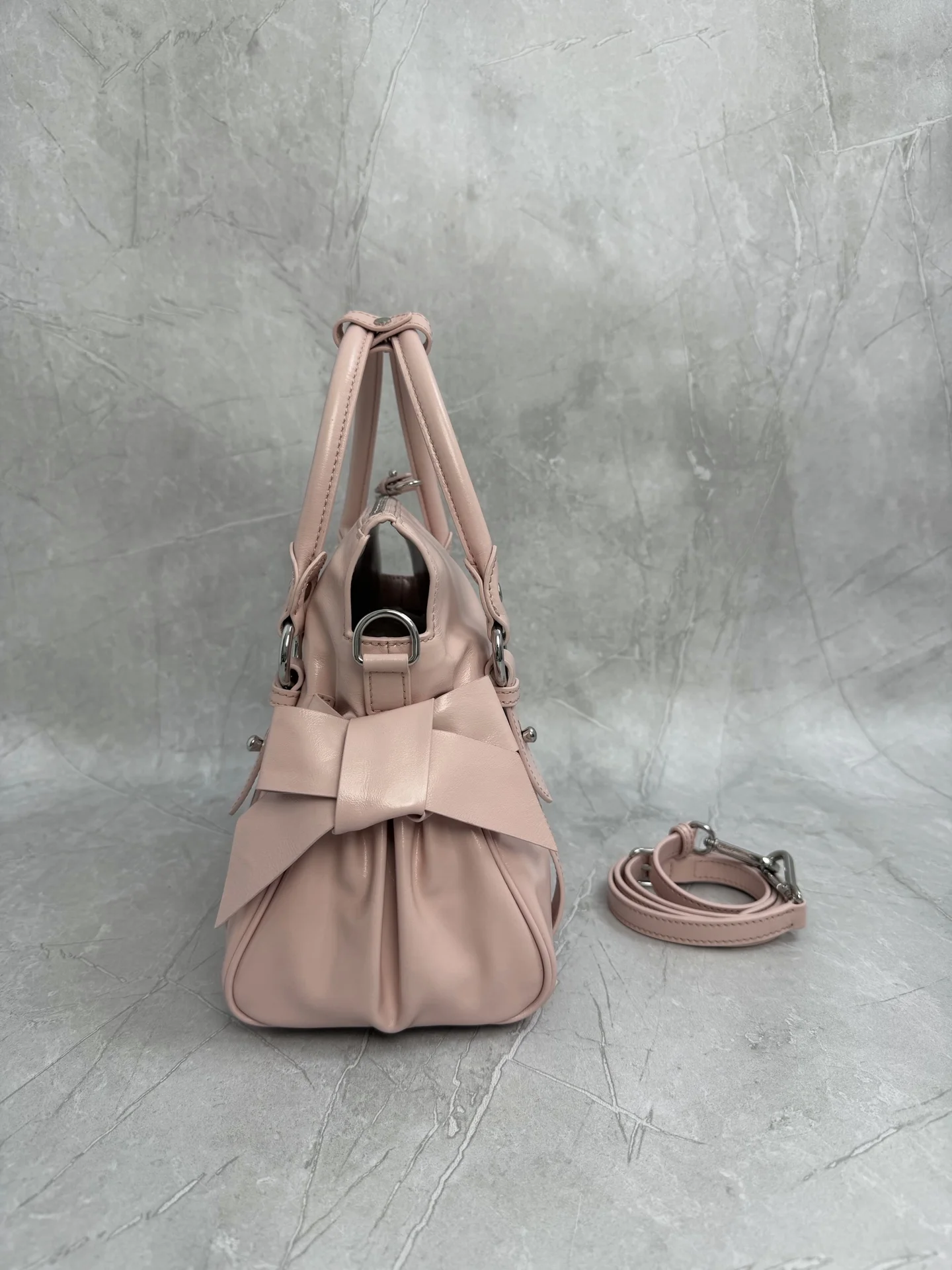 MIU MIU Shoulder Bags Pink-Silver 28X15X22CM H3010062256 - Image 6