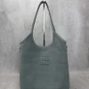 MIU MIU Shoulder Bags Suede Gray 35X40X60CM F3010062193