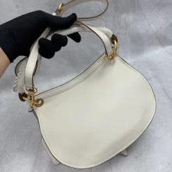 Alternative view of MIU MIU Shoulder Bags Vintage Lambskin White-Gold 26X19X8CM H3010063323