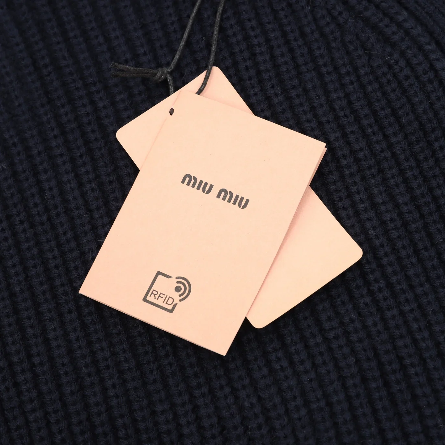 MIU MIU Sweaters Wool Cashmere Blend Navy-Cream 38-42 B60202610040079 - Image 6