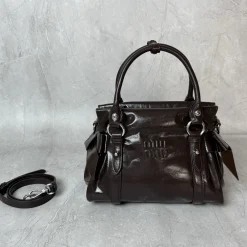 MIU MIU Top Handle Bags Brown 28X15X22CM H3010062309