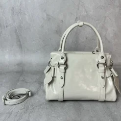 Alternative view of MIU MIU Top Handle Bags Calf Leather White-Silver 28X15X22CM H3010062285