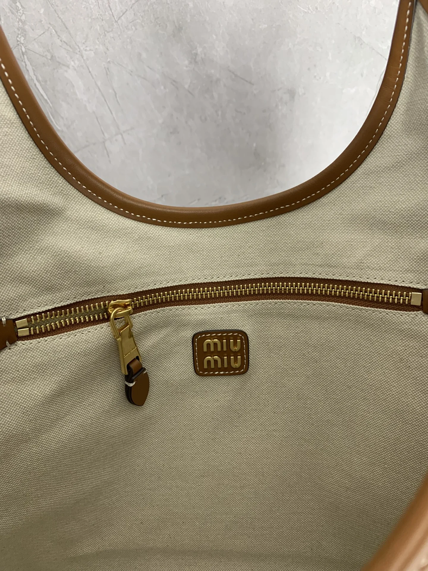 MIU MIU Totes Bags Brown 35X40X60CM F5010062073 - Image 8