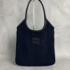 MIU MIU Totes Bags Calf Leather Navy-Black 35X40CM E5010061894