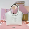 MIU MIU Totes Bags Calf Leather White 22X14X11CM F8010063281
