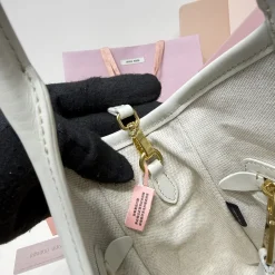 Alternative view of MIU MIU Totes Bags Calf Leather White 22X14X11CM F8010063281