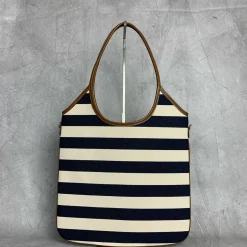 Alternative view of MIU MIU Totes Bags Canvas & Calfskin White-Navy 35X40CM E5010061850