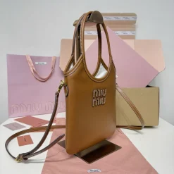 Alternative view of MIU MIU Totes Bags Leather Brown 20X24CM E2010063236