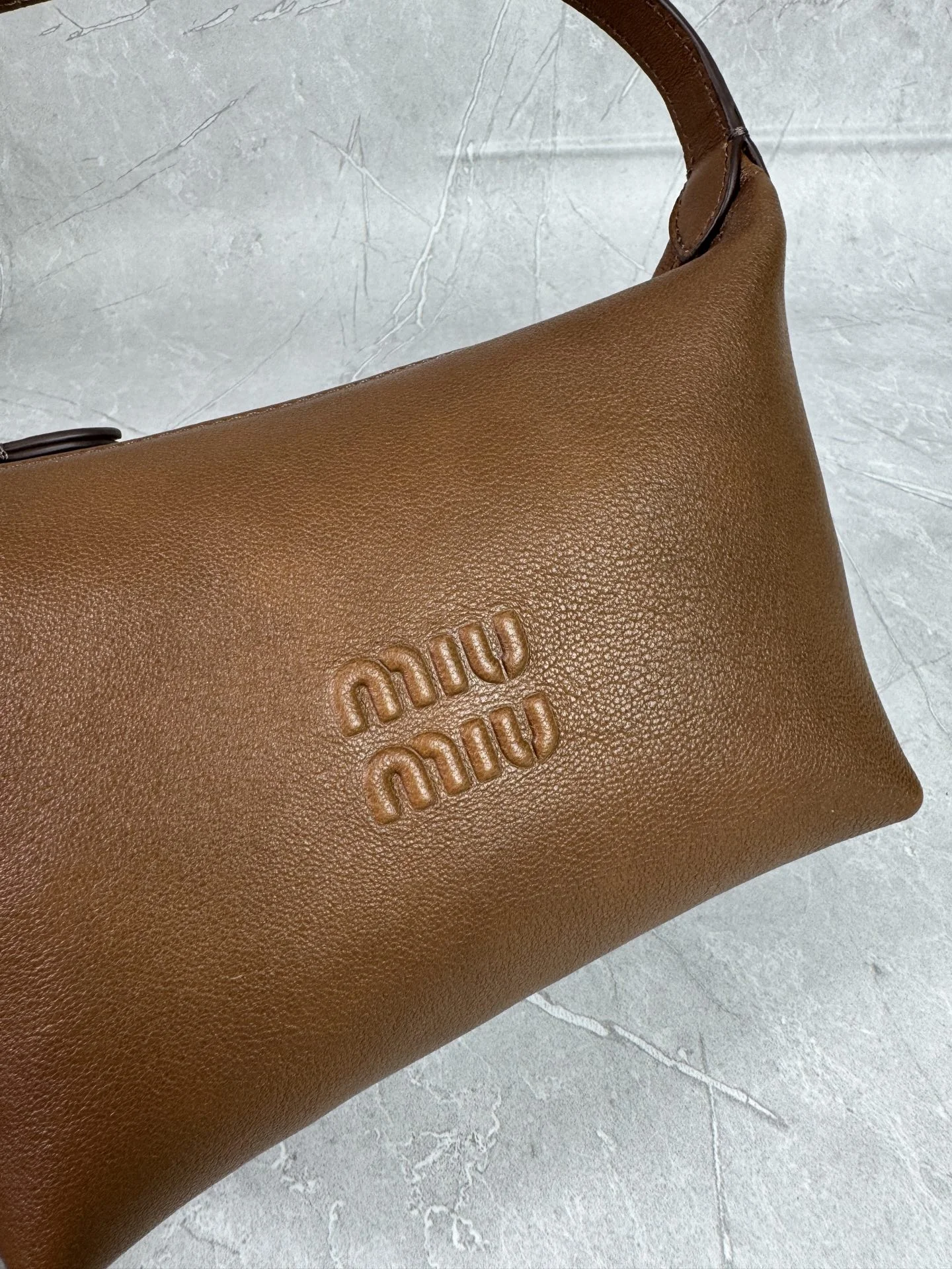 MIU MIU Trend Bags Sheepskin Leather Brown-Gold E0010060243 - Image 3