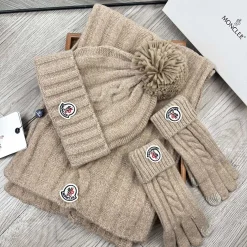 Alternative view of MONCLER Hats Acrylic Beige-Silver A3010070762