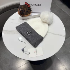 Alternative view of MONCLER Hats Knit White-Gray G010070429