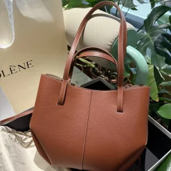 Alternative view of POLENE Totes Bags Leather Brown-White 22X33X13CM E8010066461