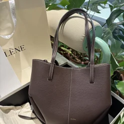 POLENE Totes Bags Leather Brown-White 22X33X13CM E8010066472