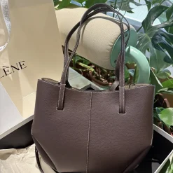 Alternative view of POLENE Totes Bags Leather Brown-White 22X33X13CM E8010066472